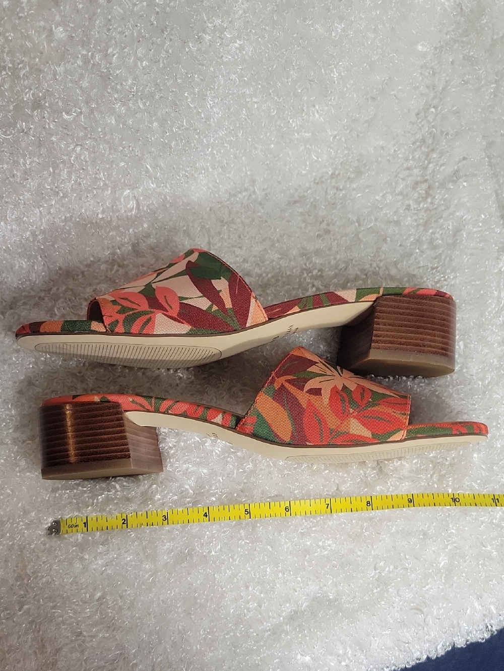 Cole Haan Grand 360 Calli Single Band Slide Sandal Leaf Print size 9 1/2 B - Picture 6 of 16